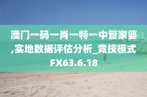 澳门一码一肖一特一中管家婆,实地数据评估分析_竞技模式FX63.6.18