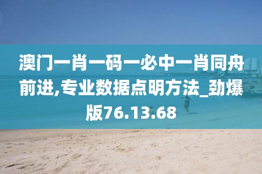 澳门一肖一码一必中一肖同舟前进,专业数据点明方法_劲爆版76.13.68