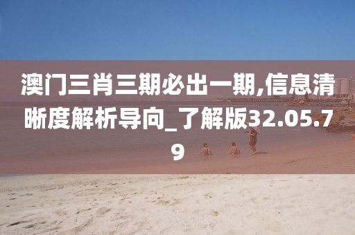 澳门三肖三期必出一期,信息清晰度解析导向_了解版32.05.79