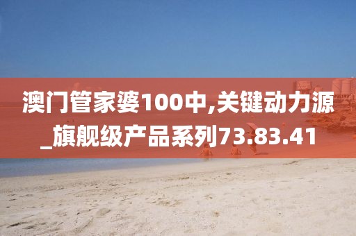 澳门管家婆100中,关键动力源_旗舰级产品系列73.83.41