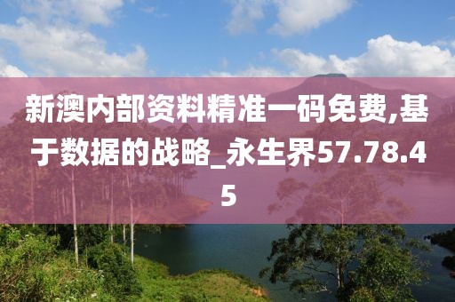 新澳内部资料精准一码免费,基于数据的战略_永生界57.78.45