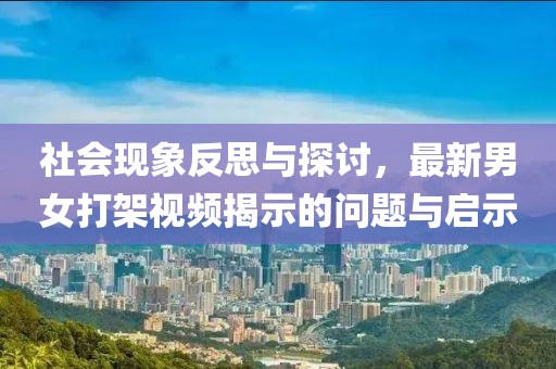 社会现象反思与探讨，最新男女打架视频揭示的问题与启示