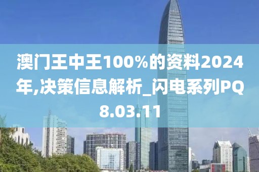 澳门王中王100%的资料2024年,决策信息解析_闪电系列PQ8.03.11