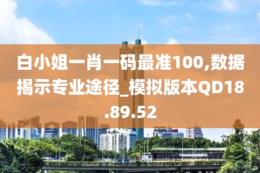 白小姐一肖一码最准100,数据揭示专业途径_模拟版本QD18.89.52
