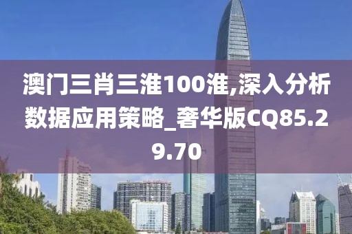 澳门三肖三淮100淮,深入分析数据应用策略_奢华版CQ85.29.70