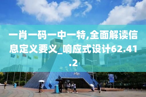 一肖一码一中一特,全面解读信息定义要义_响应式设计62.41.2