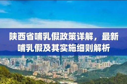 陕西省哺乳假政策详解，最新哺乳假及其实施细则解析