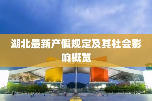 湖北最新产假规定及其社会影响概览