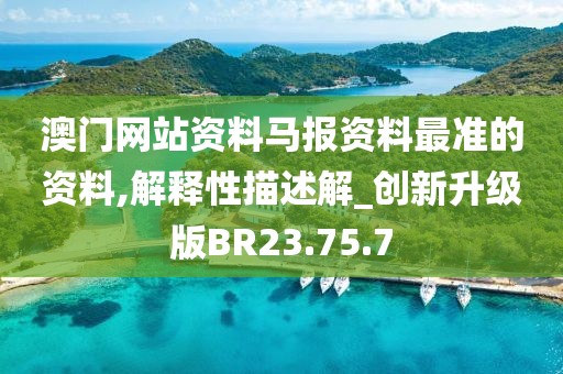 澳门网站资料马报资料最准的资料,解释性描述解_创新升级版BR23.75.7