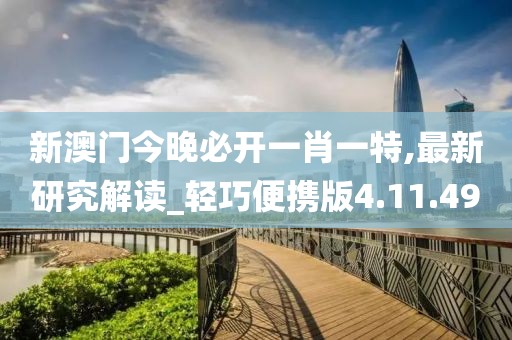 新澳门今晚必开一肖一特,最新研究解读_轻巧便携版4.11.49