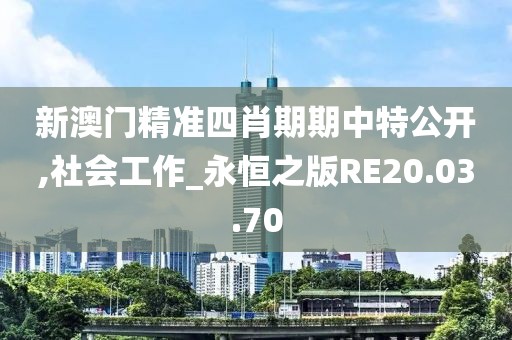 新澳门精准四肖期期中特公开,社会工作_永恒之版RE20.03.70