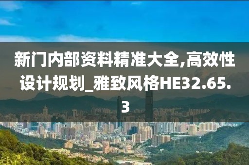 新门内部资料精准大全,高效性设计规划_雅致风格HE32.65.3