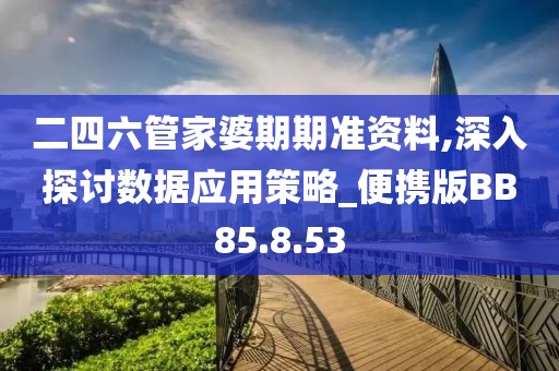 二四六管家婆期期准资料,深入探讨数据应用策略_便携版BB85.8.53