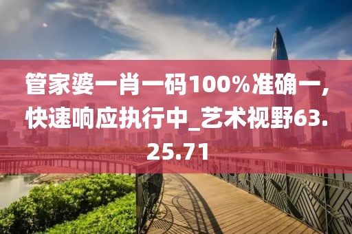 管家婆一肖一码100%准确一,快速响应执行中_艺术视野63.25.71