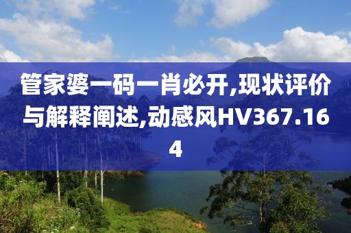 管家婆一码一肖必开,现状评价与解释阐述,动感风HV367.164