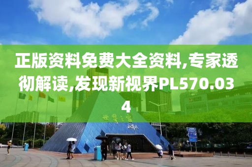 正版资料免费大全资料,专家透彻解读,发现新视界PL570.034