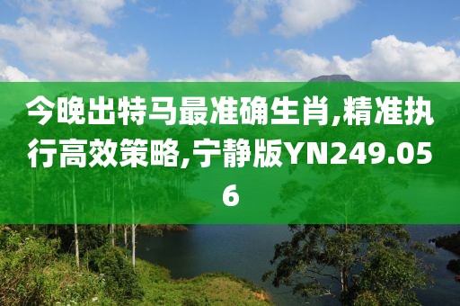 今晚出特马最准确生肖,精准执行高效策略,宁静版YN249.056