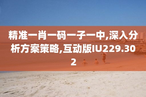 精准一肖一码一子一中,深入分析方案策略,互动版IU229.302