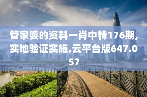 管家婆的资料一肖中特176期,实地验证实施,云平台版647.057