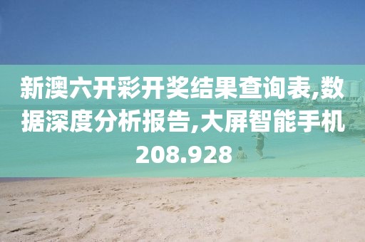 新澳六开彩开奖结果查询表,数据深度分析报告,大屏智能手机208.928