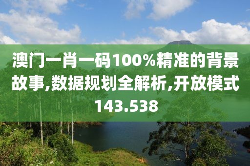 澳门一肖一码100%精准的背景故事,数据规划全解析,开放模式143.538