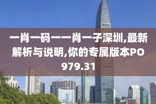 一肖一码一一肖一子深圳,最新解析与说明,你的专属版本PO979.31
