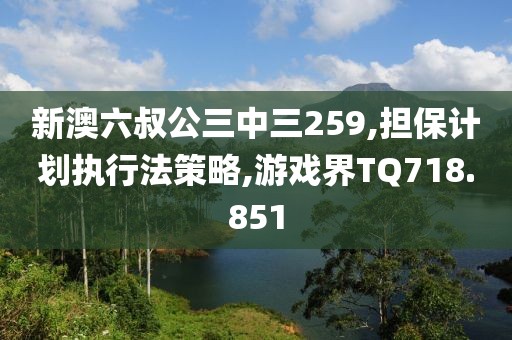 新澳六叔公三中三259,担保计划执行法策略,游戏界TQ718.851
