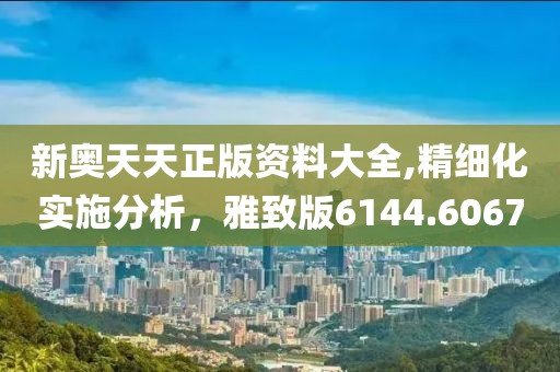 新奥天天正版资料大全,精细化实施分析，雅致版6144.6067
