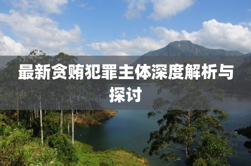 最新贪贿犯罪主体深度解析与探讨