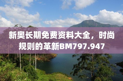 新奥长期免费资料大全，时尚规则的革新BM797.947