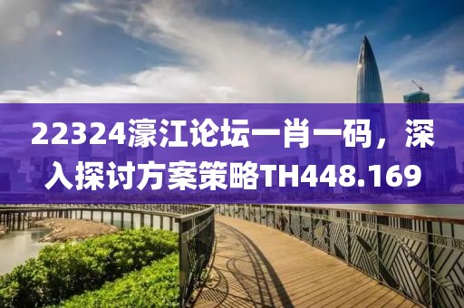 22324濠江论坛一肖一码，深入探讨方案策略TH448.169