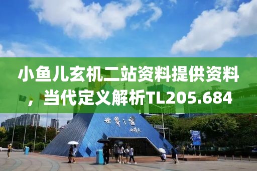 小鱼儿玄机二站资料提供资料，当代定义解析TL205.684