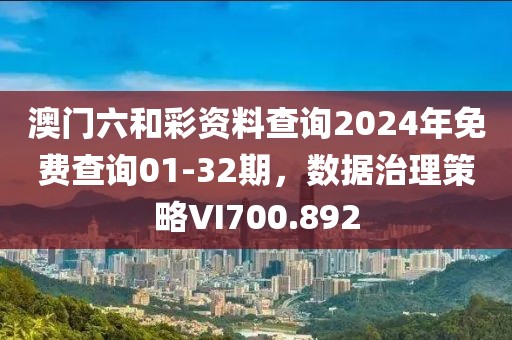 澳门六和彩资料查询2024年免费查询01-32期，数据治理策略VI700.892