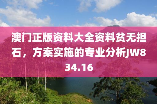 澳门正版资料大全资料贫无担石，方案实施的专业分析JW834.16
