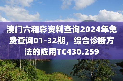 澳门六和彩资料查询2024年免费查询01-32期，综合诊断方法的应用TC430.259
