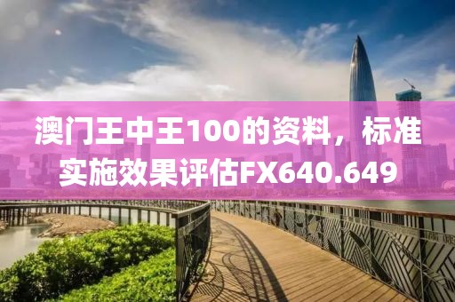 澳门王中王100的资料，标准实施效果评估FX640.649