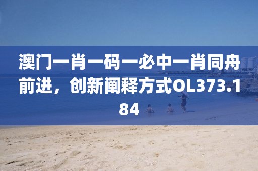 澳门一肖一码一必中一肖同舟前进，创新阐释方式OL373.184