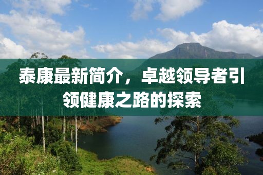 泰康最新简介，卓越领导者引领健康之路的探索