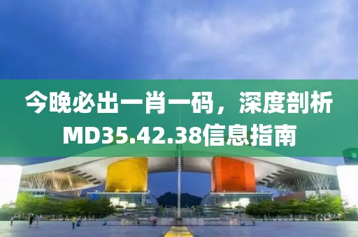 今晚必出一肖一码，深度剖析MD35.42.38信息指南