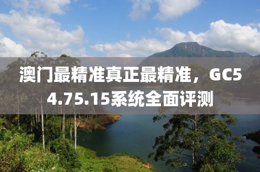 澳门最精准真正最精准，GC54.75.15系统全面评测