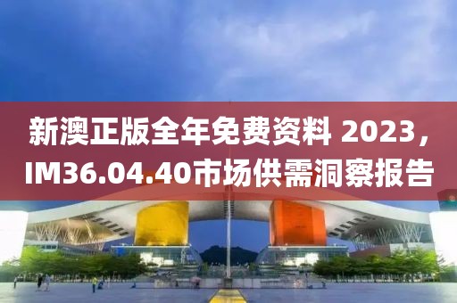 新澳正版全年免费资料 2023，IM36.04.40市场供需洞察报告
