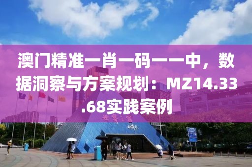 澳门精准一肖一码一一中，数据洞察与方案规划：MZ14.33.68实践案例