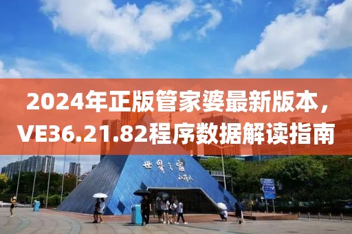 2024年正版管家婆最新版本，VE36.21.82程序数据解读指南