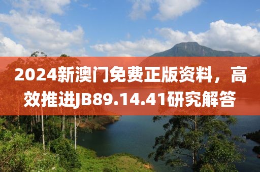 2024新澳门免费正版资料，高效推进JB89.14.41研究解答