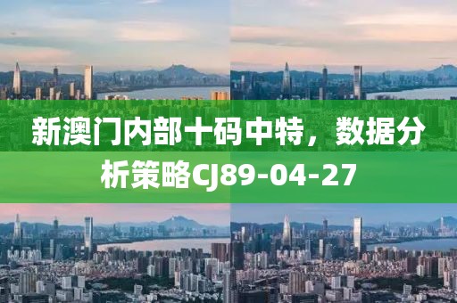 新澳门内部十码中特，数据分析策略CJ89-04-27
