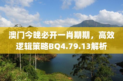 澳门今晚必开一肖期期，高效逻辑策略BQ4.79.13解析