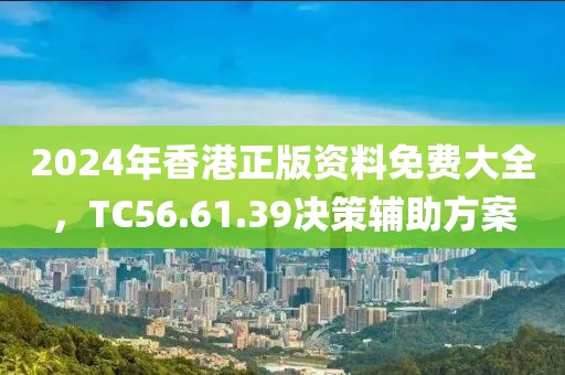 2024年香港正版资料免费大全，TC56.61.39决策辅助方案