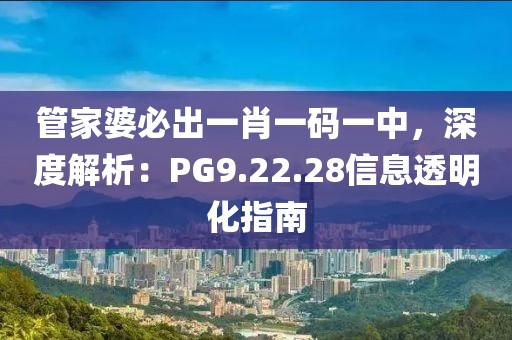 管家婆必出一肖一码一中，深度解析：PG9.22.28信息透明化指南