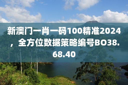 新澳门一肖一码100精准2024，全方位数据策略编号BO38.68.40