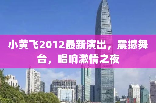 小黄飞2012最新演出，震撼舞台，唱响激情之夜